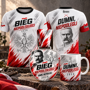 Bieg Niepodległości Dumni, Niepodlegli 2026 - pakiet rozszerzony z koszulka fullprint