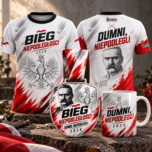 Bieg Niepodległości 2026 - koszulka, medal, kubek